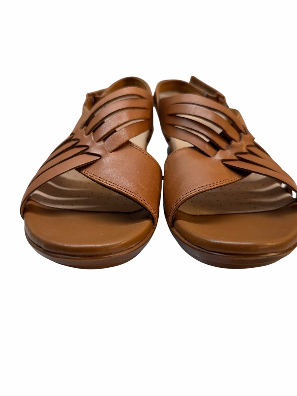 Clarks Loomis Cassey Tan Leather Comfort Sandals Women’s 7M NEW - Picture 9 of 9